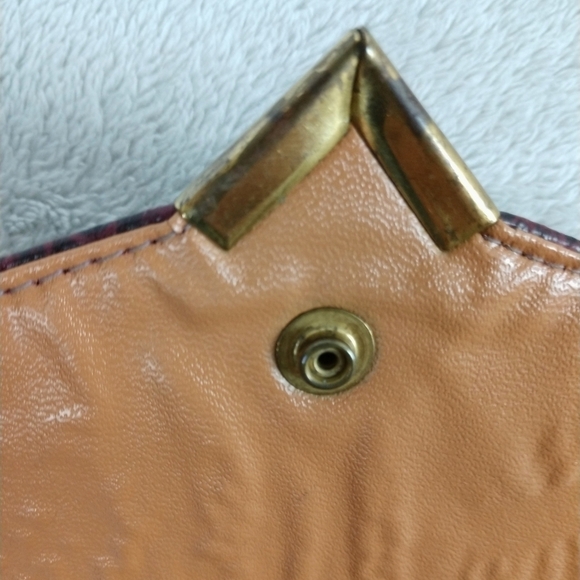 Shirl Miller LTD. Vintage Snakeskin Pattern Envelope Clutch Purse - Picture 5 of 9